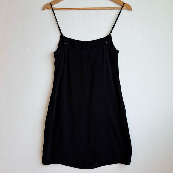 Rumored Posh Mini Dress Spaghetti Strap Little Black Dress Sz 2 Chic Minimalist - Picture 4 of 13
